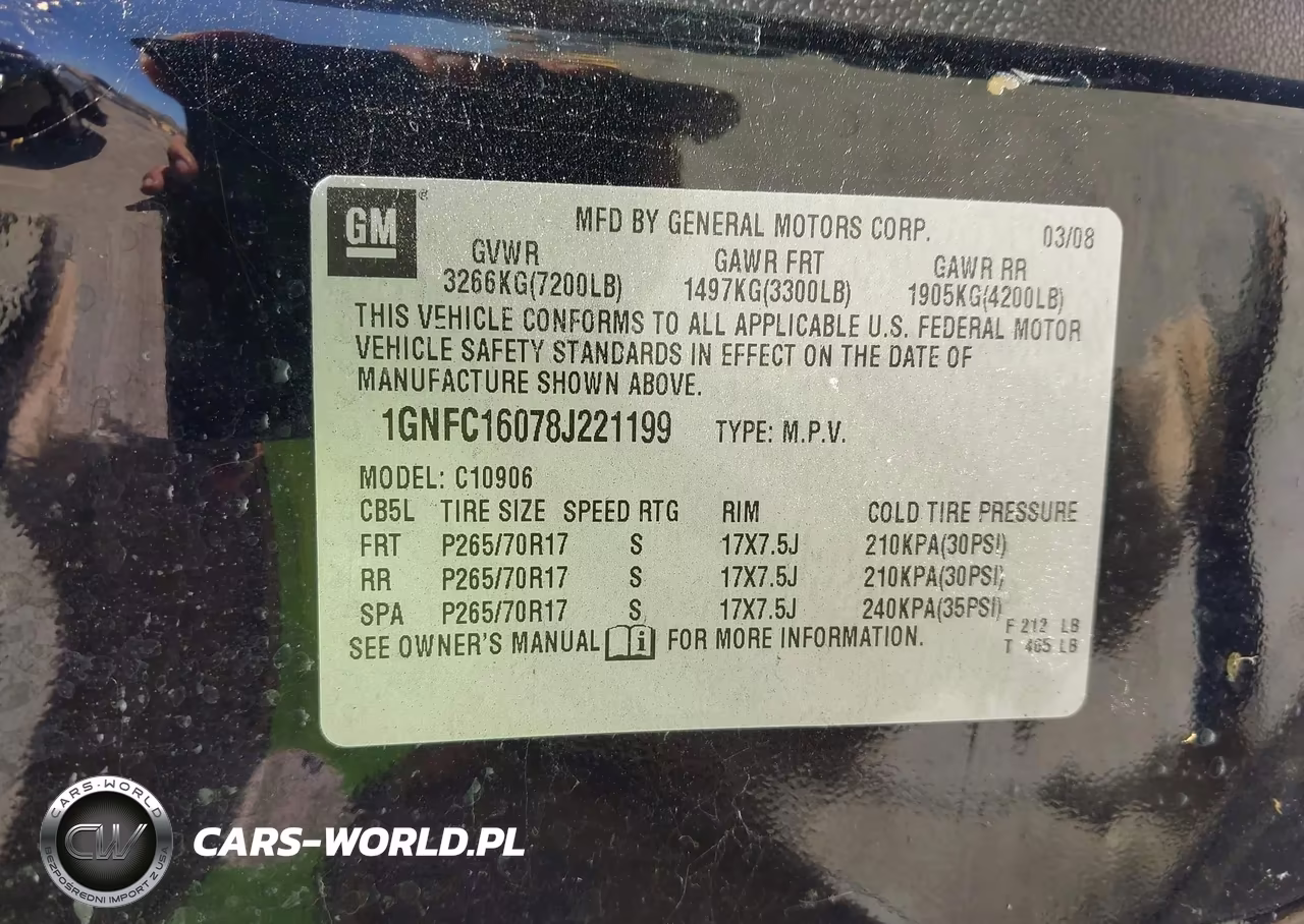 2008 Chevrolet Suburban 1500 Lt VIN:1GNFC16078J221199 - 9