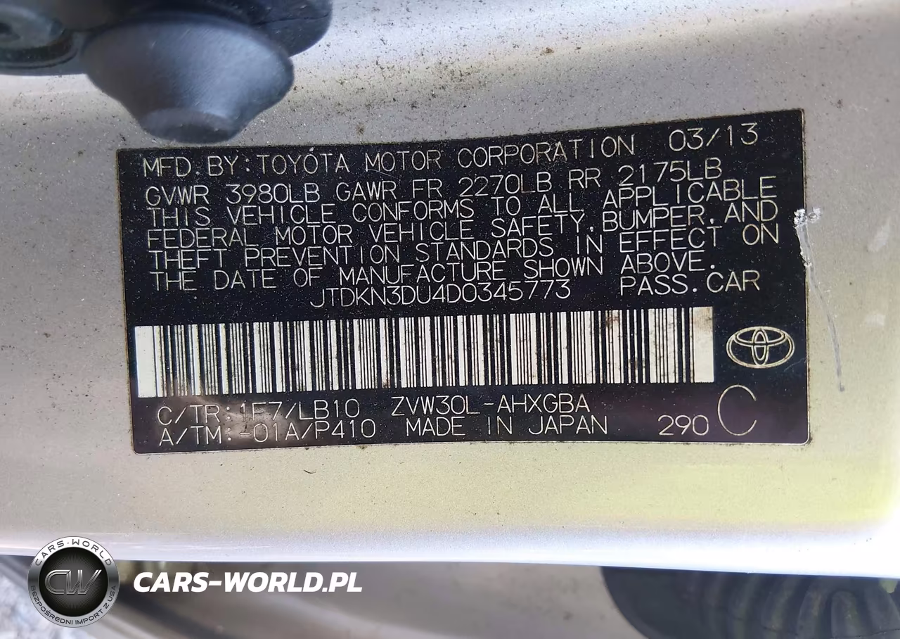 2013 Toyota Prius Four VIN:JTDKN3DU4D0345773 - 9