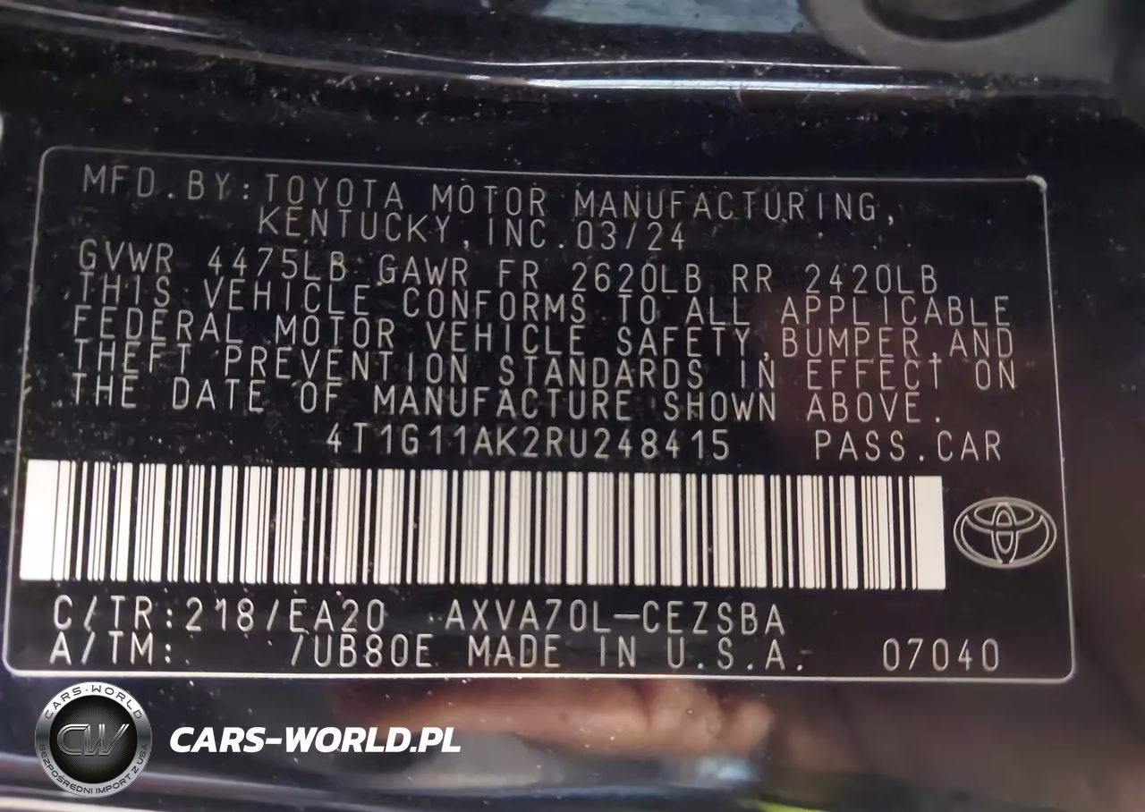 2024 Toyota Camry Se VIN:4T1G11AK2RU248415 - 9