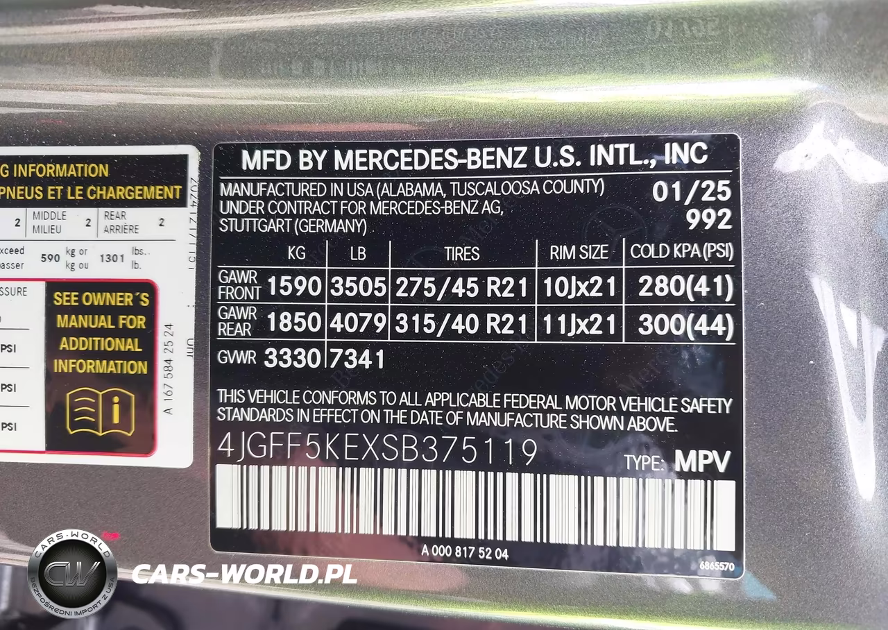 2025 Mercedes-Benz Gls 450 4Matic VIN:4JGFF5KEXSB375119 - 9