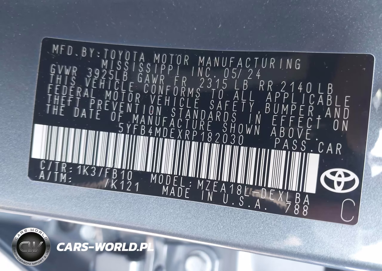 2024 Toyota Corolla Le VIN:5YFB4MDEXRP182030 - 9