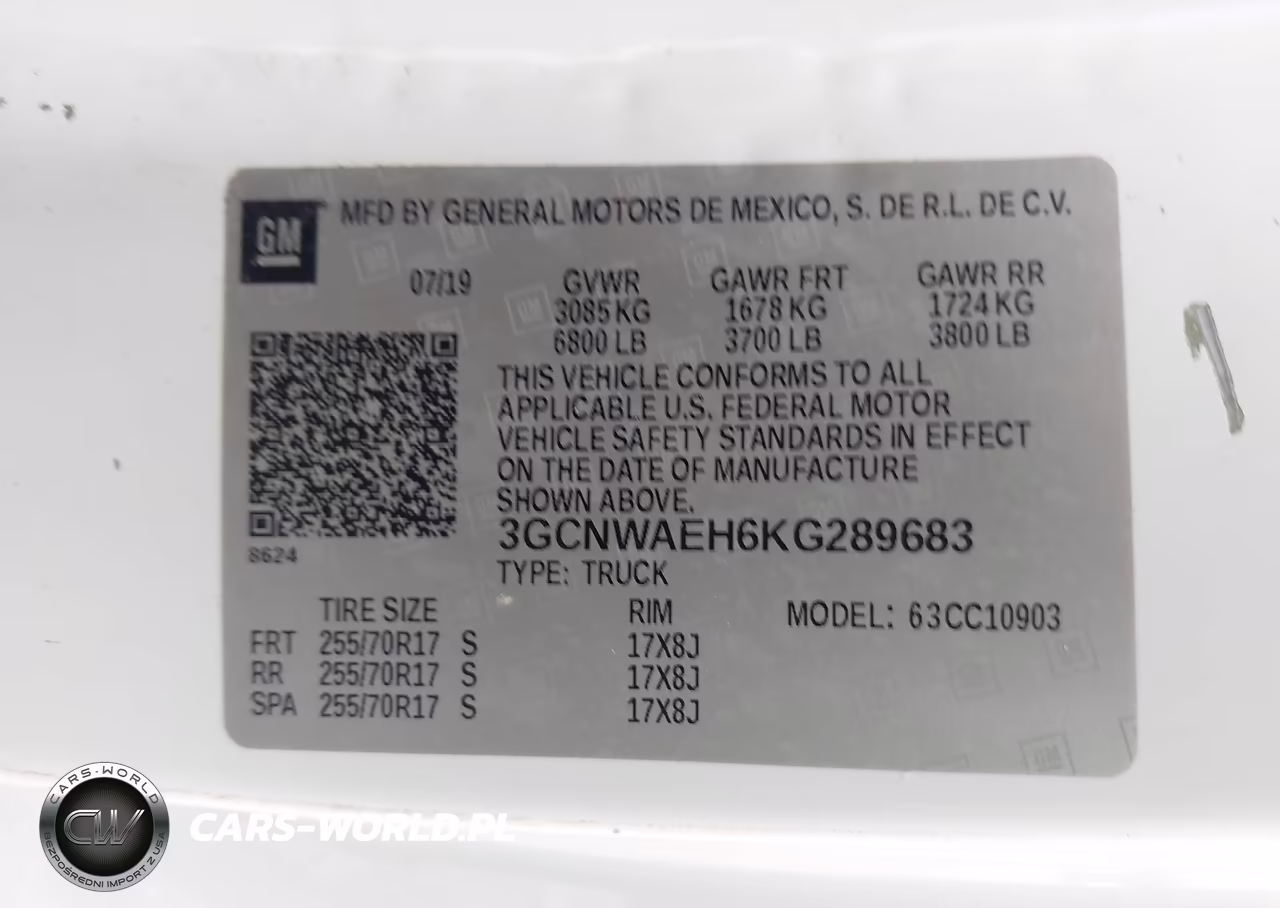 2019 Chevrolet Silverado 1500 Work Truck VIN:3GCNWAEH6KG289683 - 9