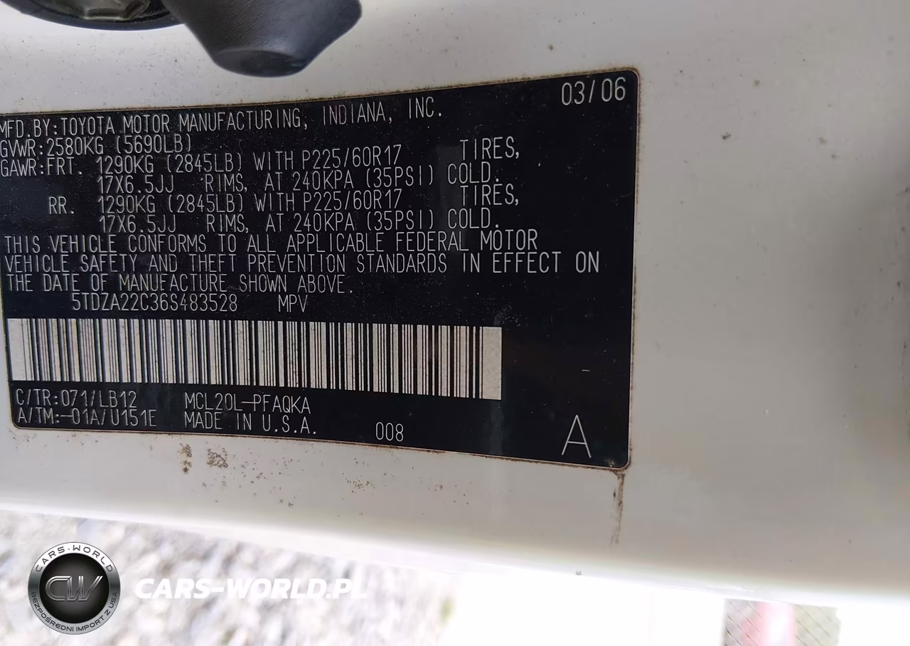 2006 Toyota Sienna Xle Limited VIN:5TDZA22C36S483528 - 9