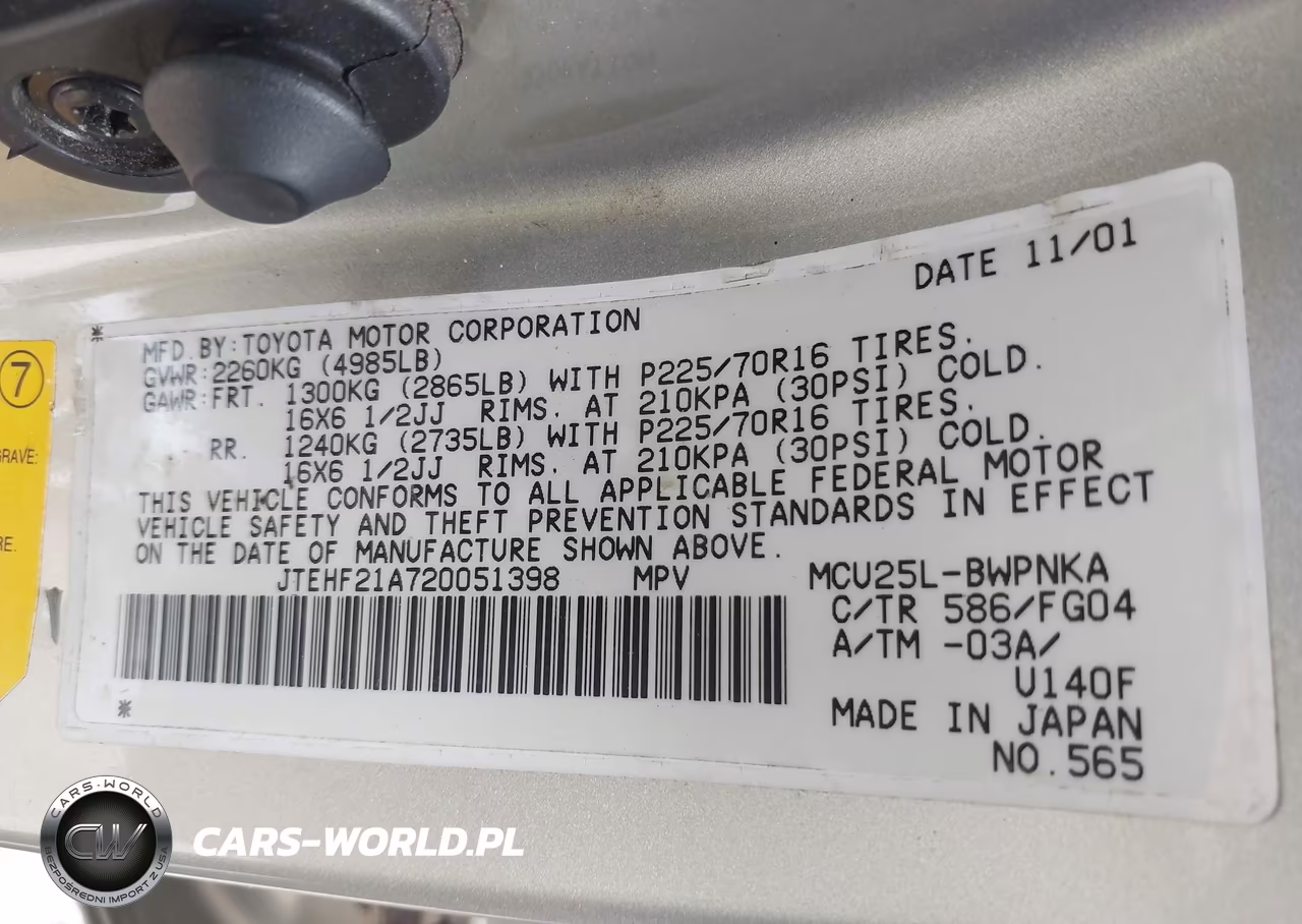 2002 Toyota Highlander V6 VIN:JTEHF21A720051398 - 9