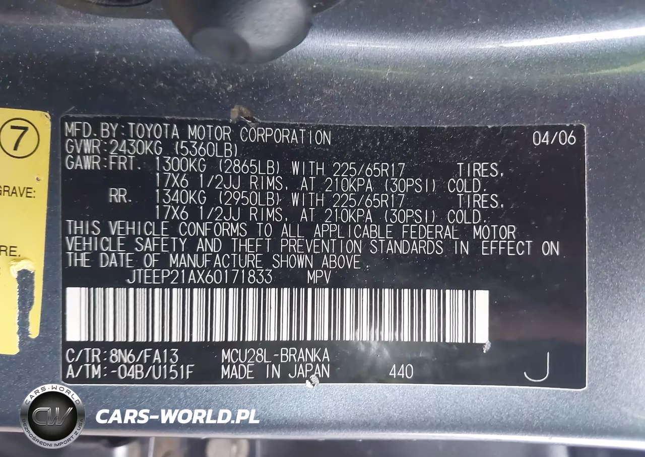 2006 Toyota Highlander Sport V6 VIN:JTEEP21AX60171833 - 9
