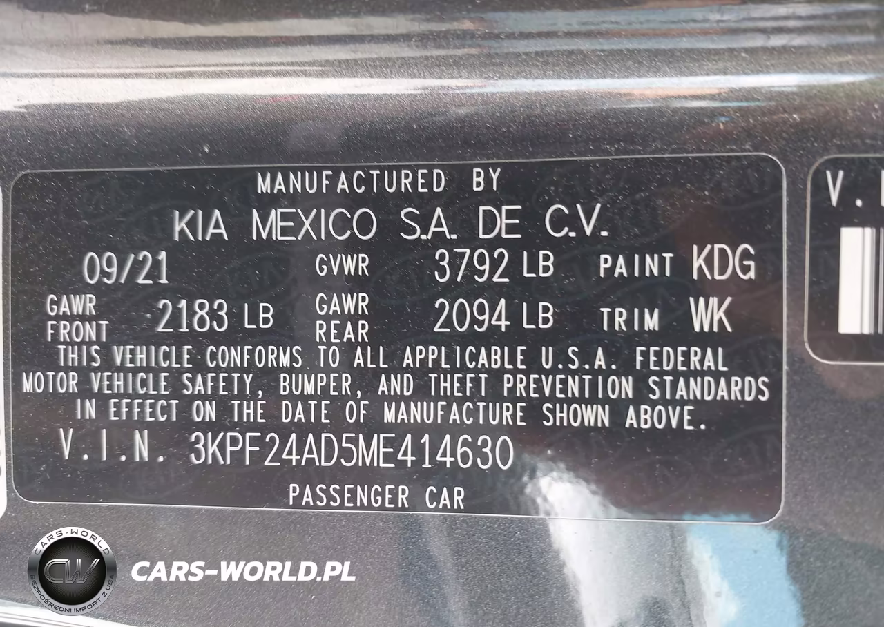 2021 Kia Forte Lxs VIN:3KPF24AD5ME414630 - 9