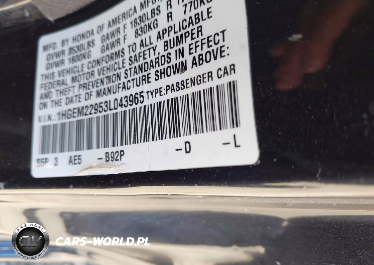 2003 Honda Civic Ex VIN:1HGEM22953L043965 - 9