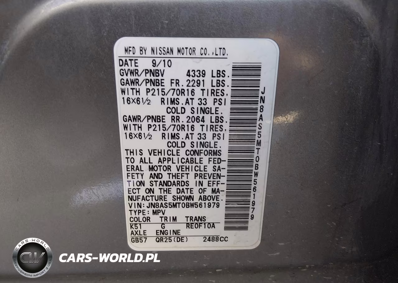 2011 Nissan Rogue S VIN:JN8AS5MT0BW561979 - 9