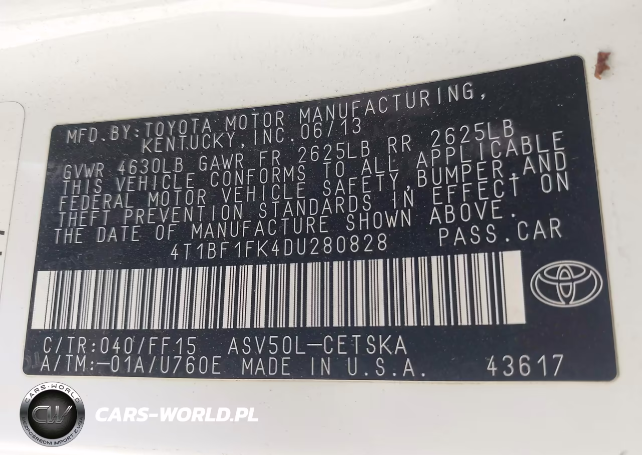 2013 Toyota Camry Se VIN:4T1BF1FK4DU280828 - 9