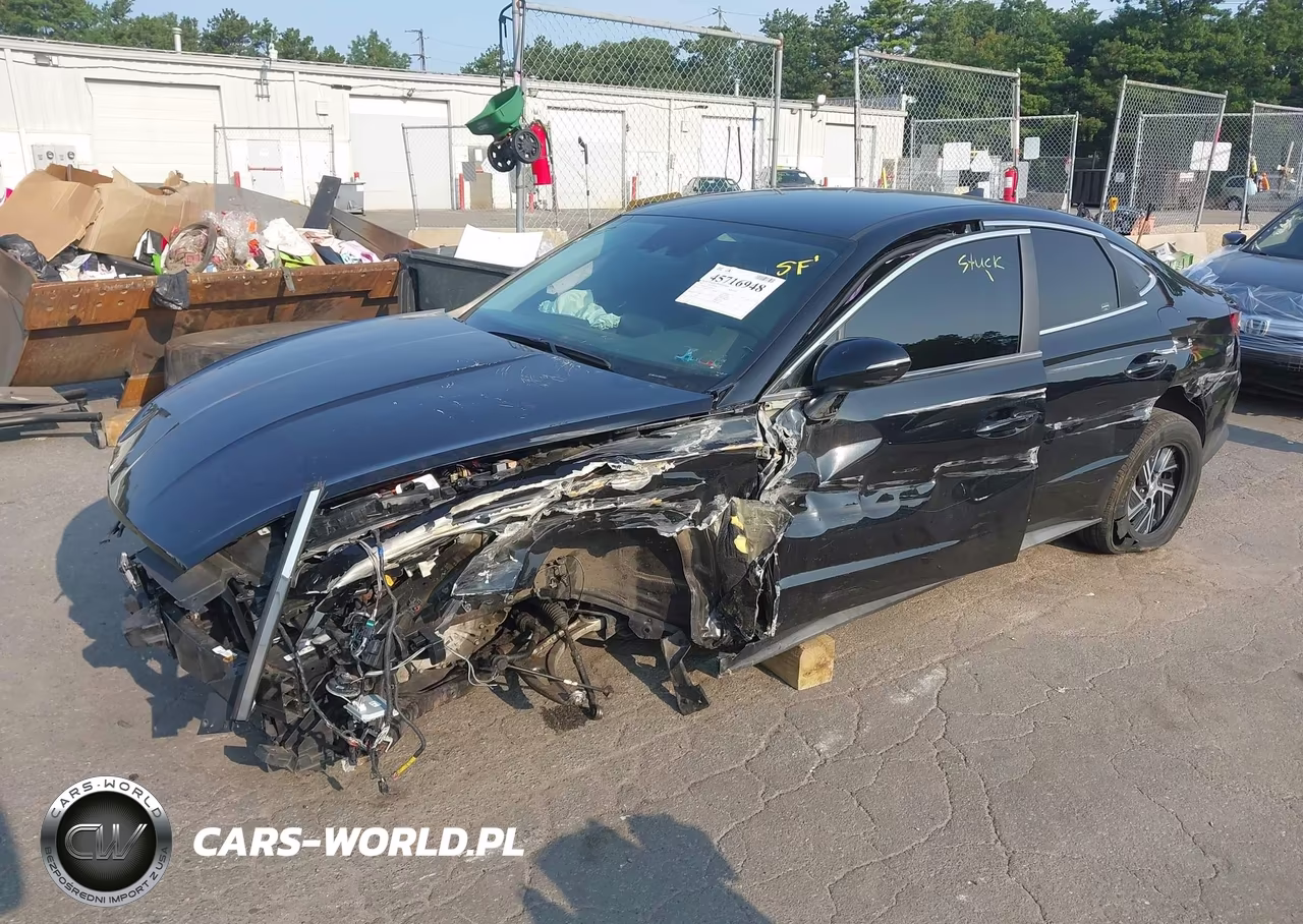 2021 Hyundai Sonata Blue VIN:KMHL24JJ1MA026835 - 2