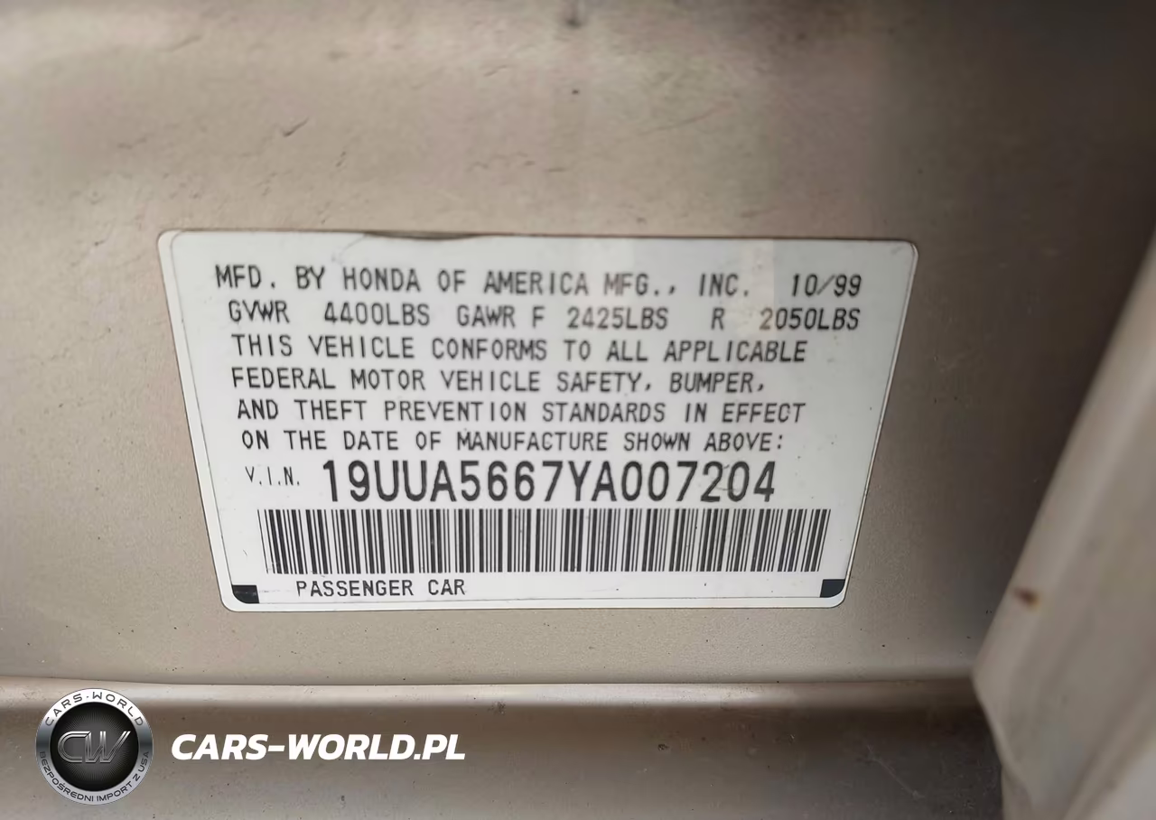 2000 Acura Tl 3.2 VIN:19UUA5667YA007204 - 9