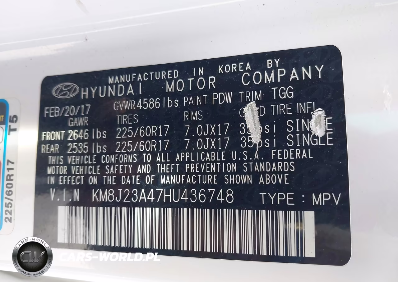 2017 Hyundai Tucson Se VIN:KM8J23A47HU436748 - 9