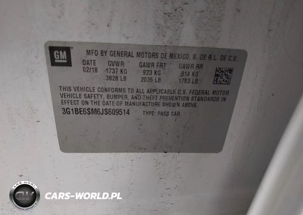 2018 Chevrolet Cruze Lt Auto VIN:3G1BE6SM6JS609514 - 9