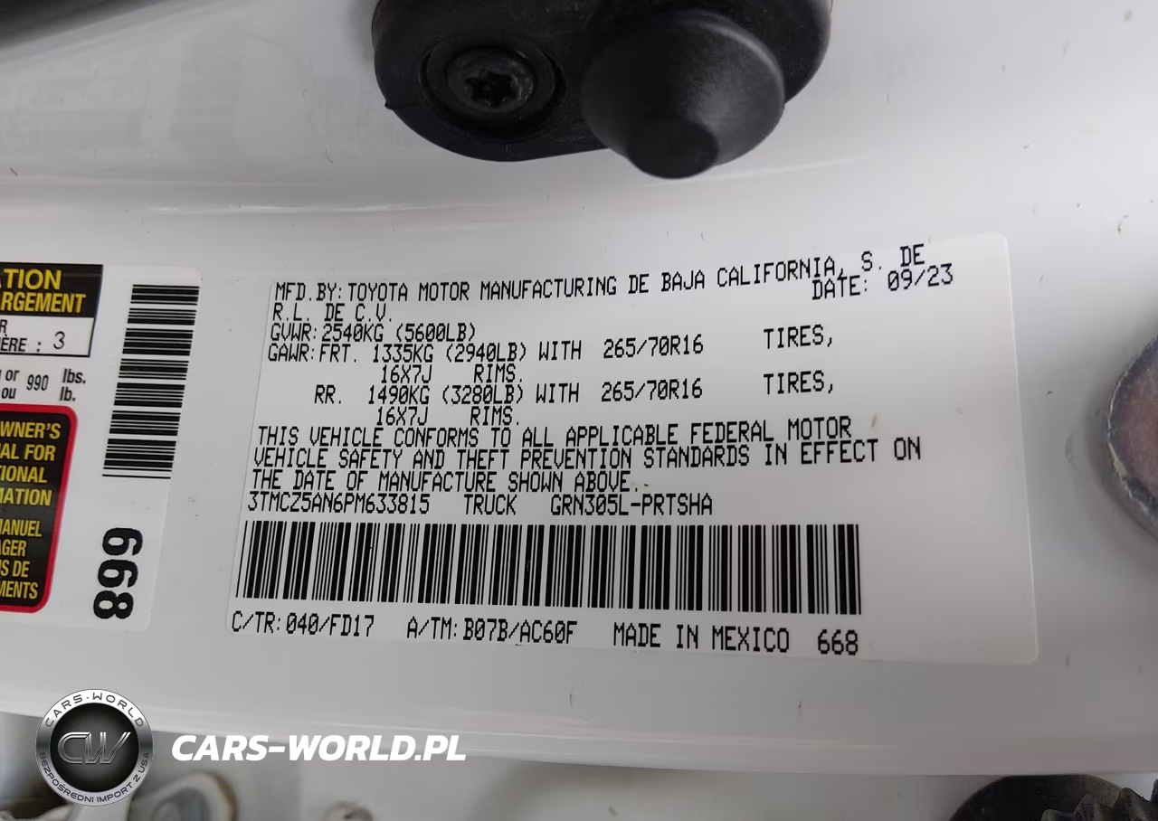 2023 Toyota Tacoma Trd Off Road VIN:3TMCZ5AN6PM633815 - 9