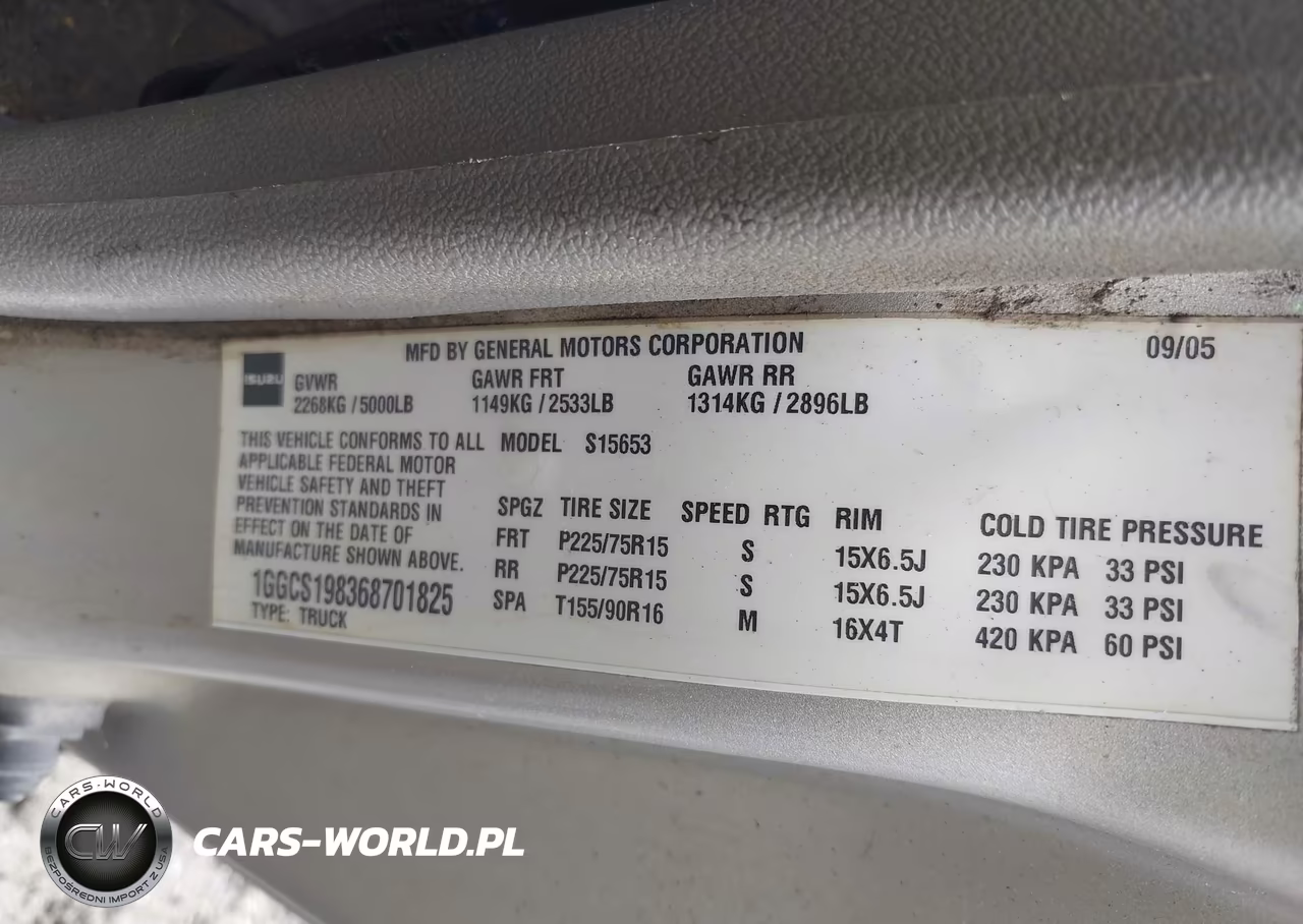 2006 Isuzu I-280 S VIN:1GGCS198368701825 - 9