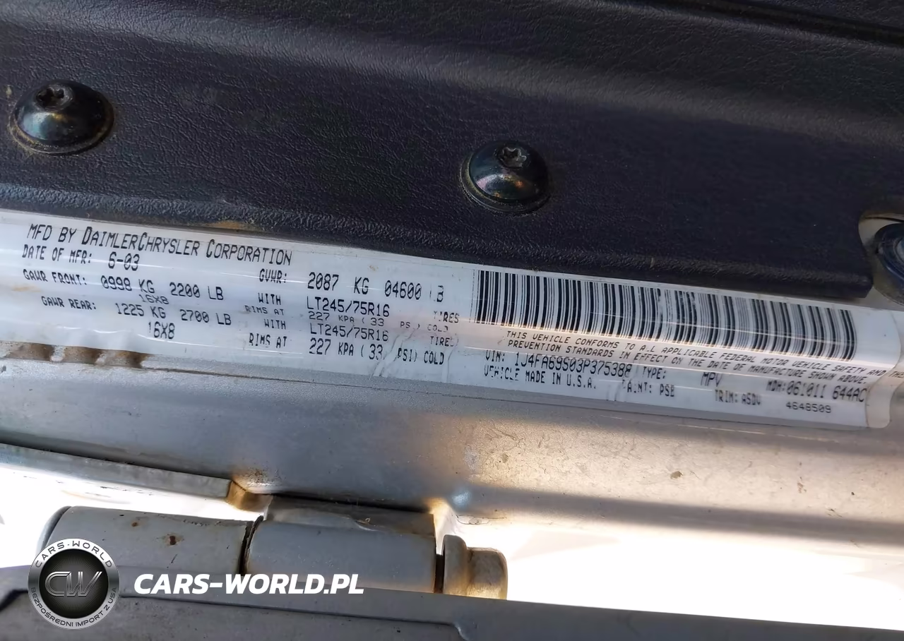 2003 Jeep Wrangler Rubicon VIN:1J4FA69S03P375388 - 9
