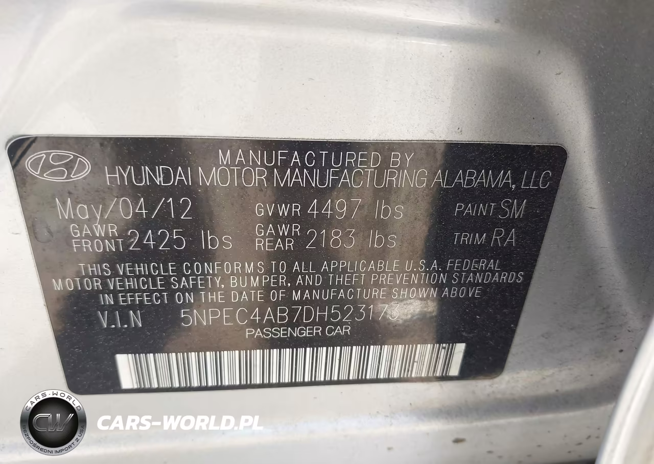 2013 Hyundai Sonata Se 2.0T VIN:5NPEC4AB7DH523173 - 9