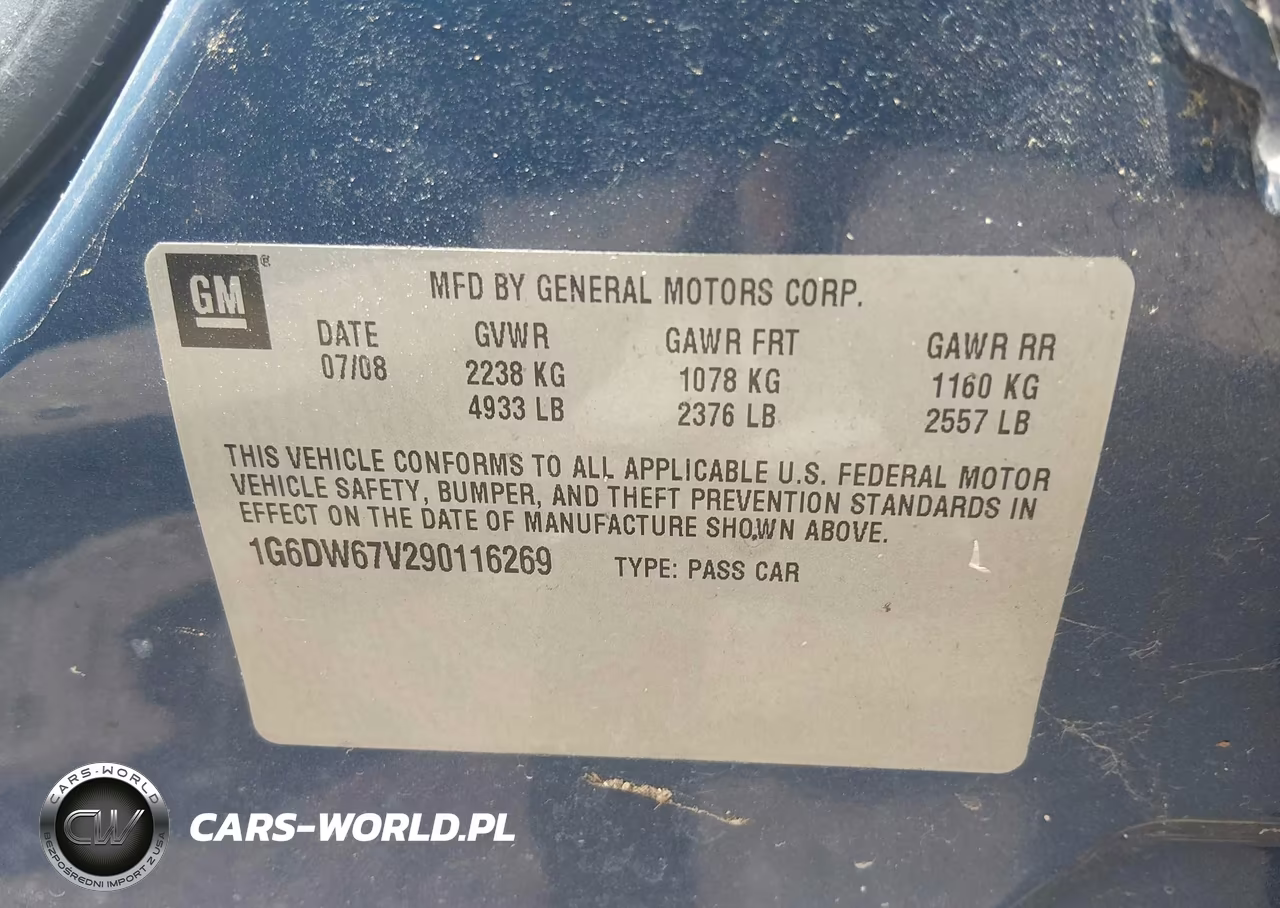 2009 Cadillac Sts Rwd W-1Sb VIN:1G6DW67V290116269 - 9
