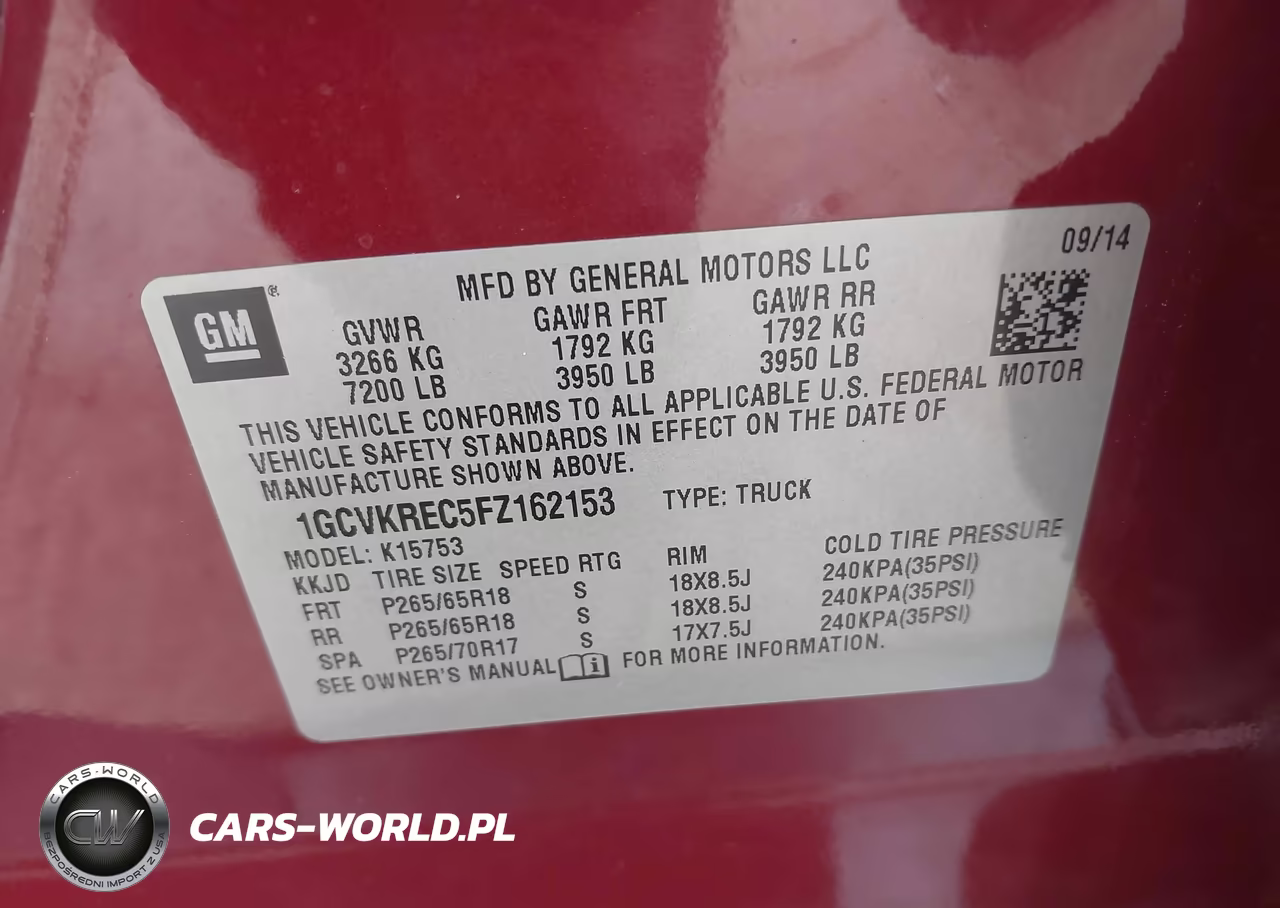 2015 Chevrolet Silverado 1500 Lt VIN:1GCVKREC5FZ162153 - 9