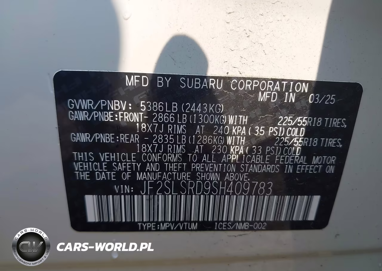 2025 Subaru Forester Limited Hybrid VIN:JF2SLSRD9SH409783 - 9