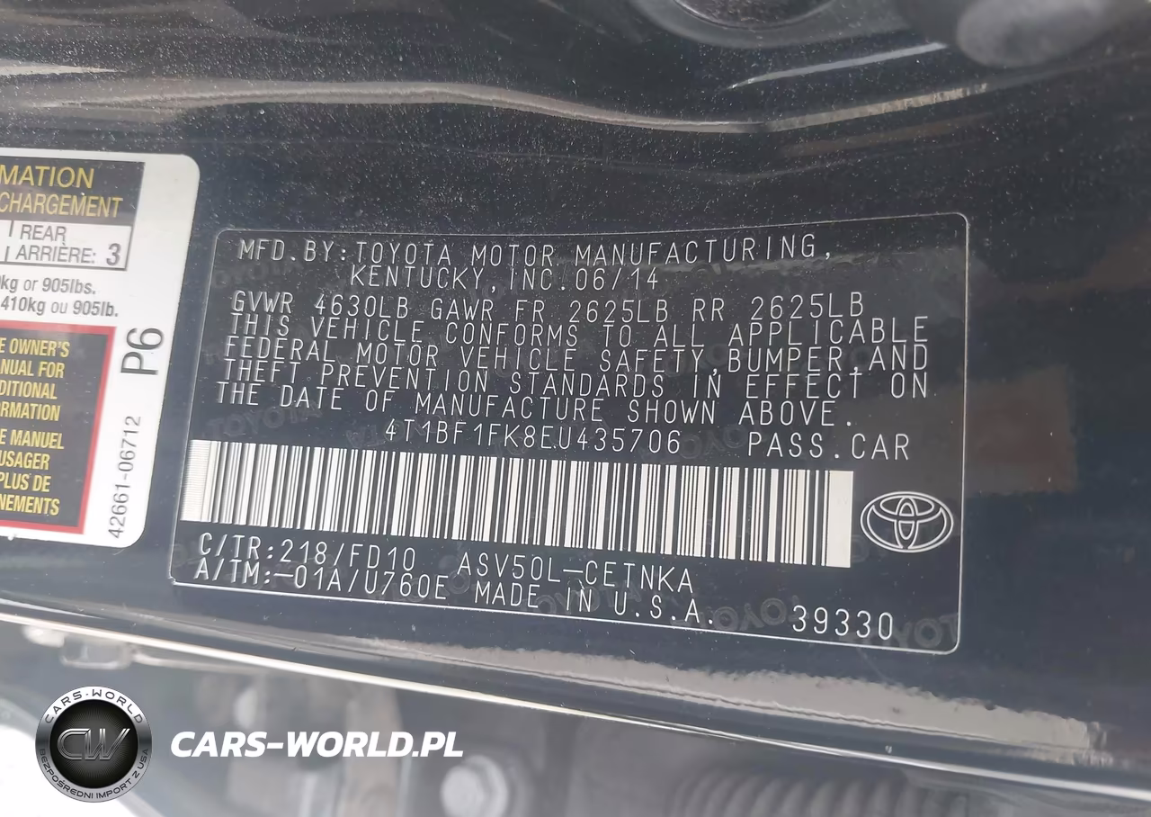 2014 Toyota Camry Le VIN:4T1BF1FK8EU435706 - 9
