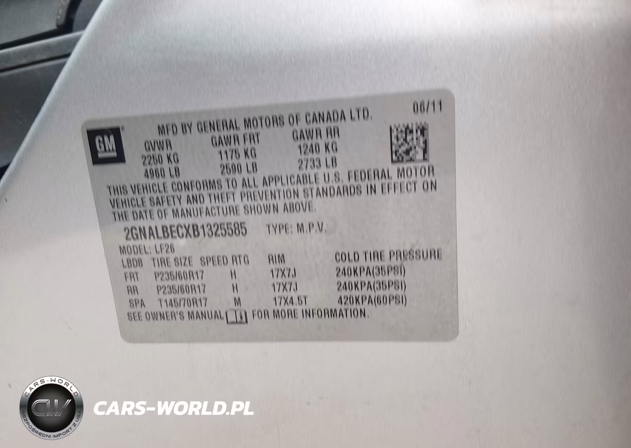 2011 Chevrolet Equinox Ls VIN:2GNALBECXB1325585 - 9