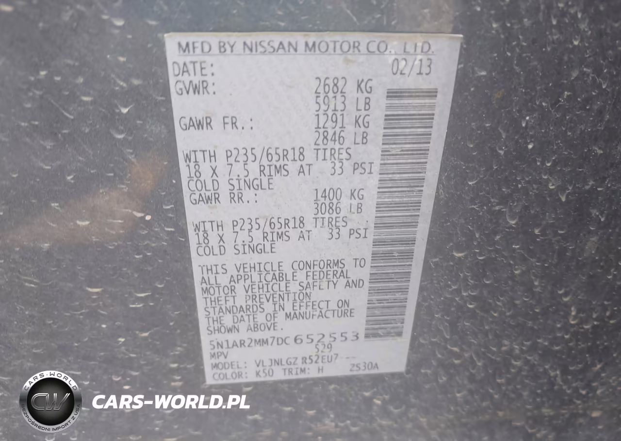 2013 Nissan Pathfinder Sl VIN:5N1AR2MM7DC652553 - 9