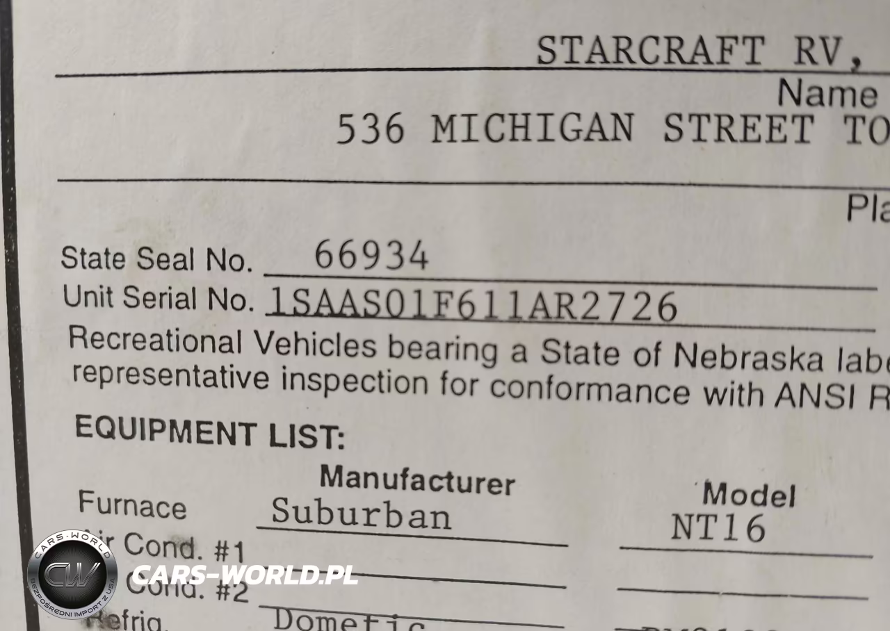 2001 Starcraft 2101 VIN:1SAAS01F611AR2726 - 9