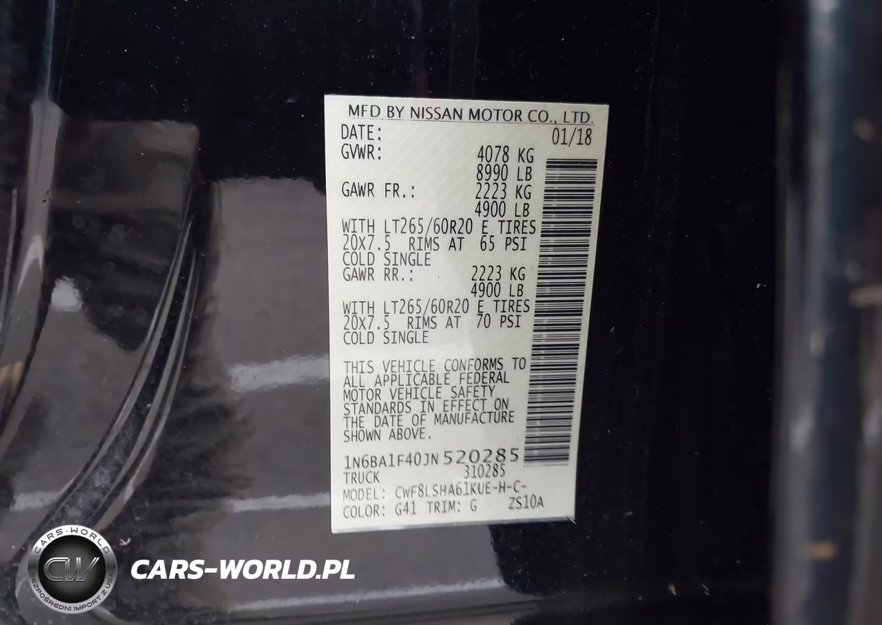 2018 Nissan Titan Xd Sv Diesel VIN:1N6BA1F40JN520285 - 9