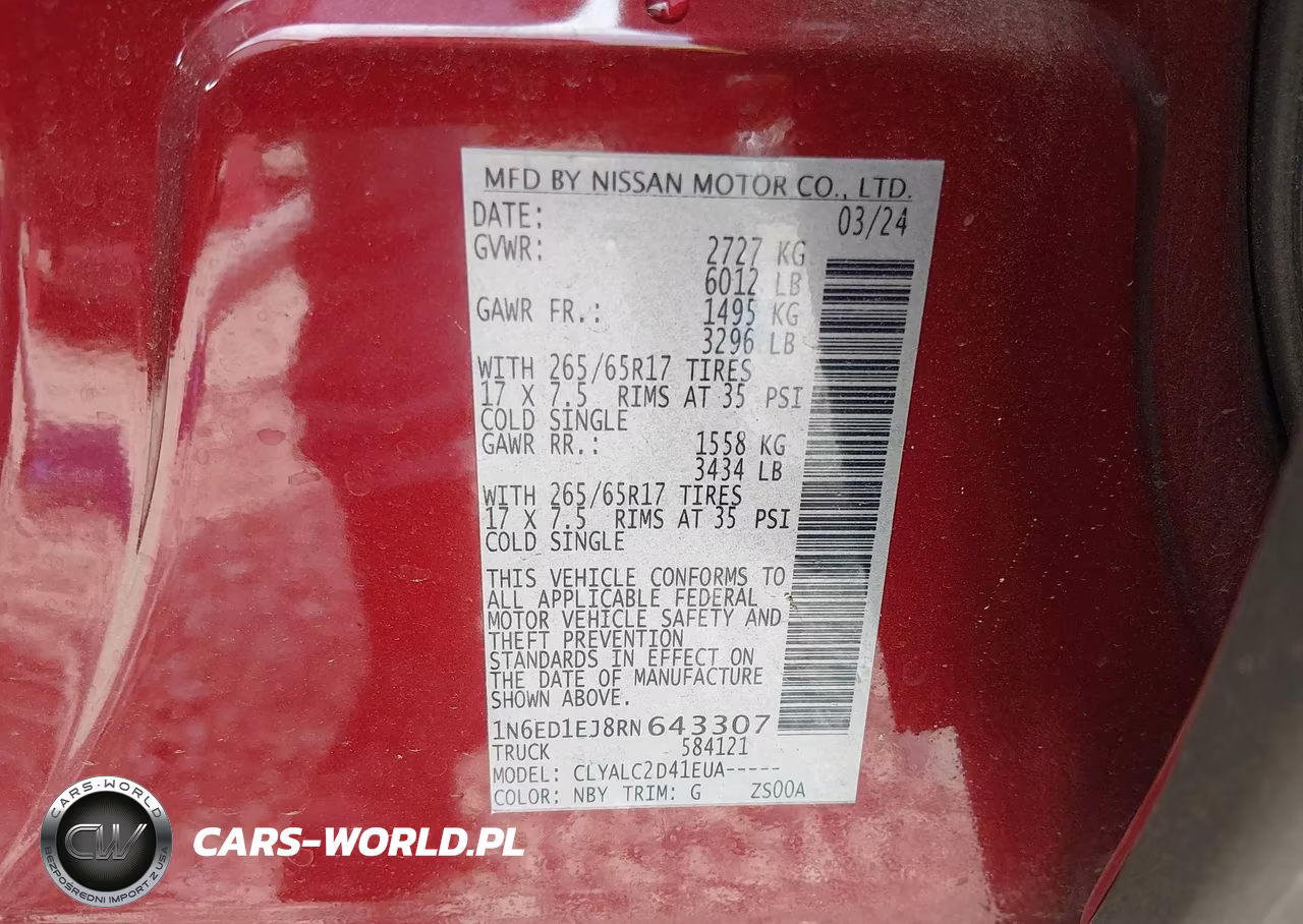2024 Nissan Frontier Sv 4X2 VIN:1N6ED1EJ8RN643307 - 9