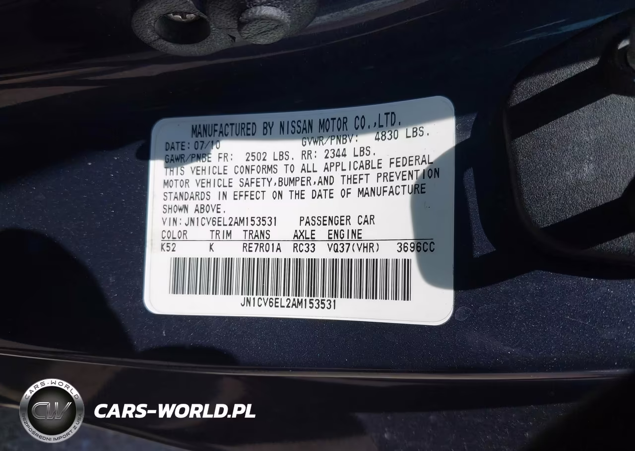 2010 Infiniti G37X VIN:JN1CV6EL2AM153531 - 9