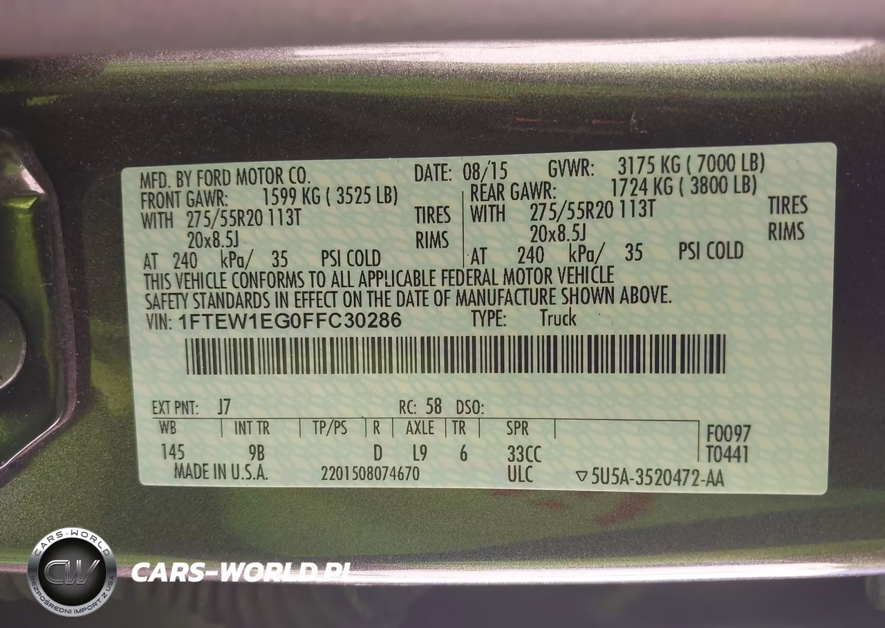 2015 Ford F-150 Platinum VIN:1FTEW1EG0FFC30286 - 9