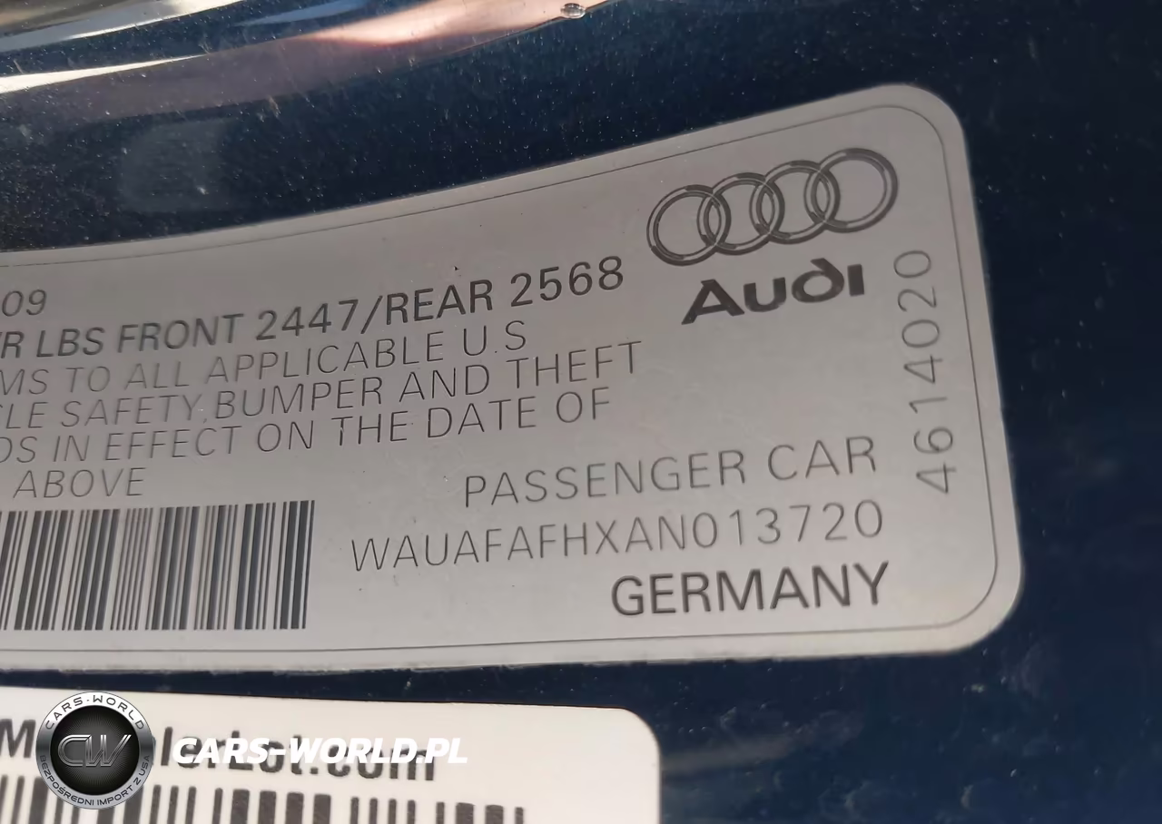 2010 Audi A5 2.0T Premium VIN:WAUAFAFHXAN013720 - 9