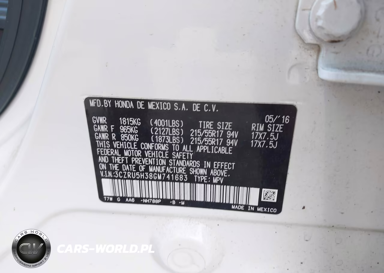 2016 Honda Hr-V Lx VIN:3CZRU5H38GM741683 - 9