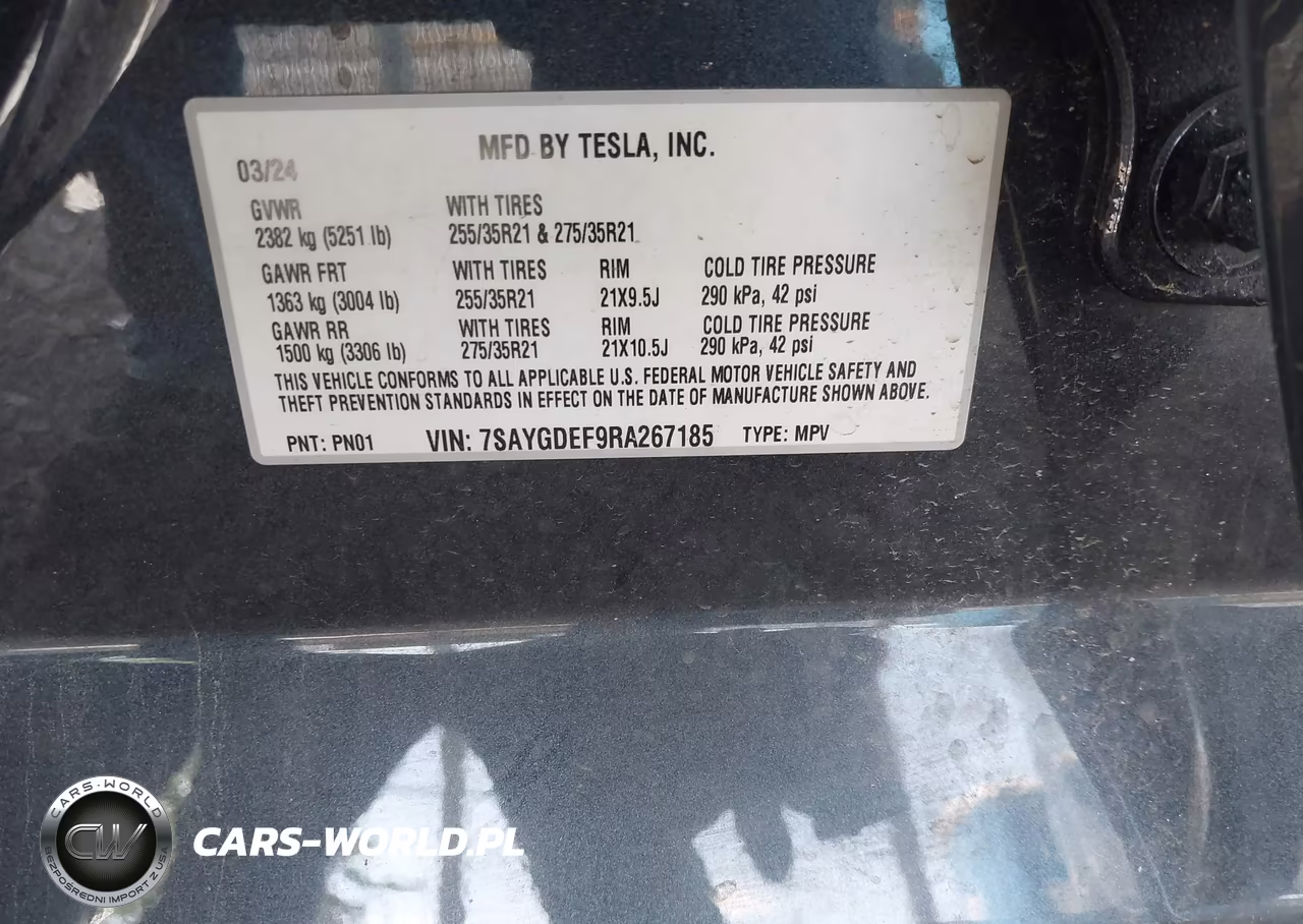 2024 Tesla Model Y Performance Dual Motor All-Wheel Drive VIN:7SAYGDEF9RA267185 - 9
