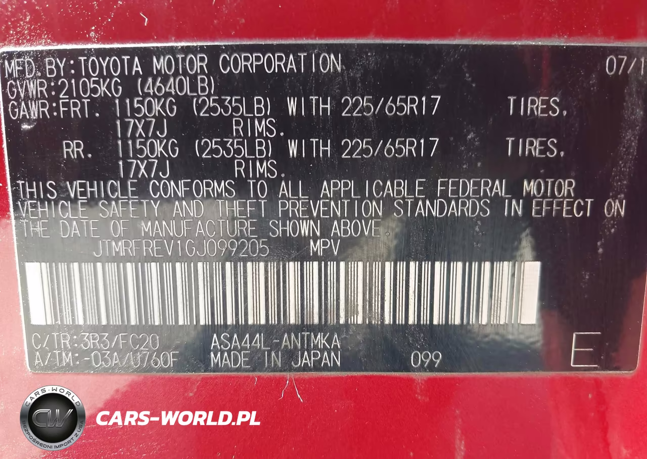 2016 Toyota Rav4 Xle VIN:JTMRFREV1GJ099205 - 9