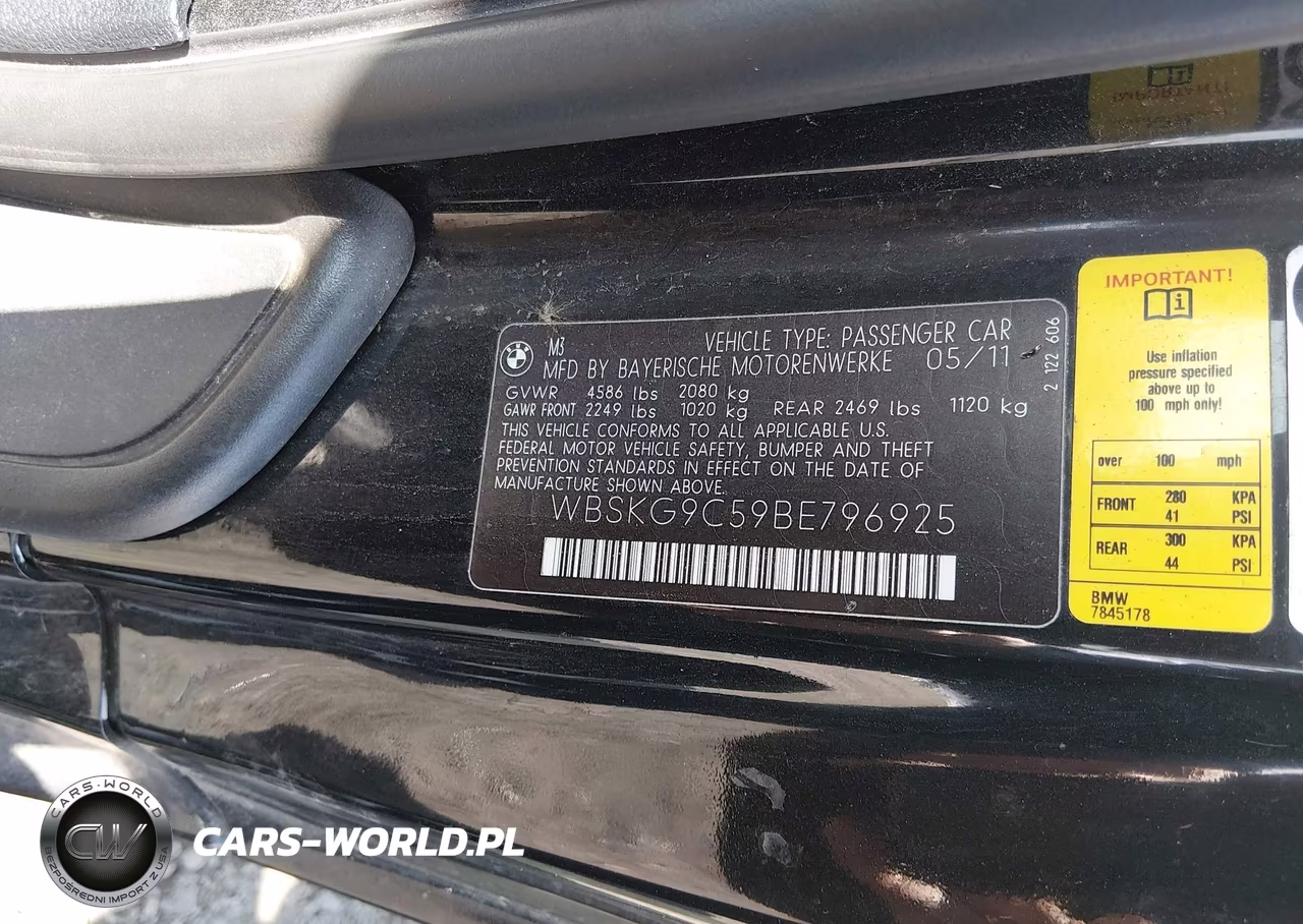 2011 BMW M3 VIN:WBSKG9C59BE796925 - 9