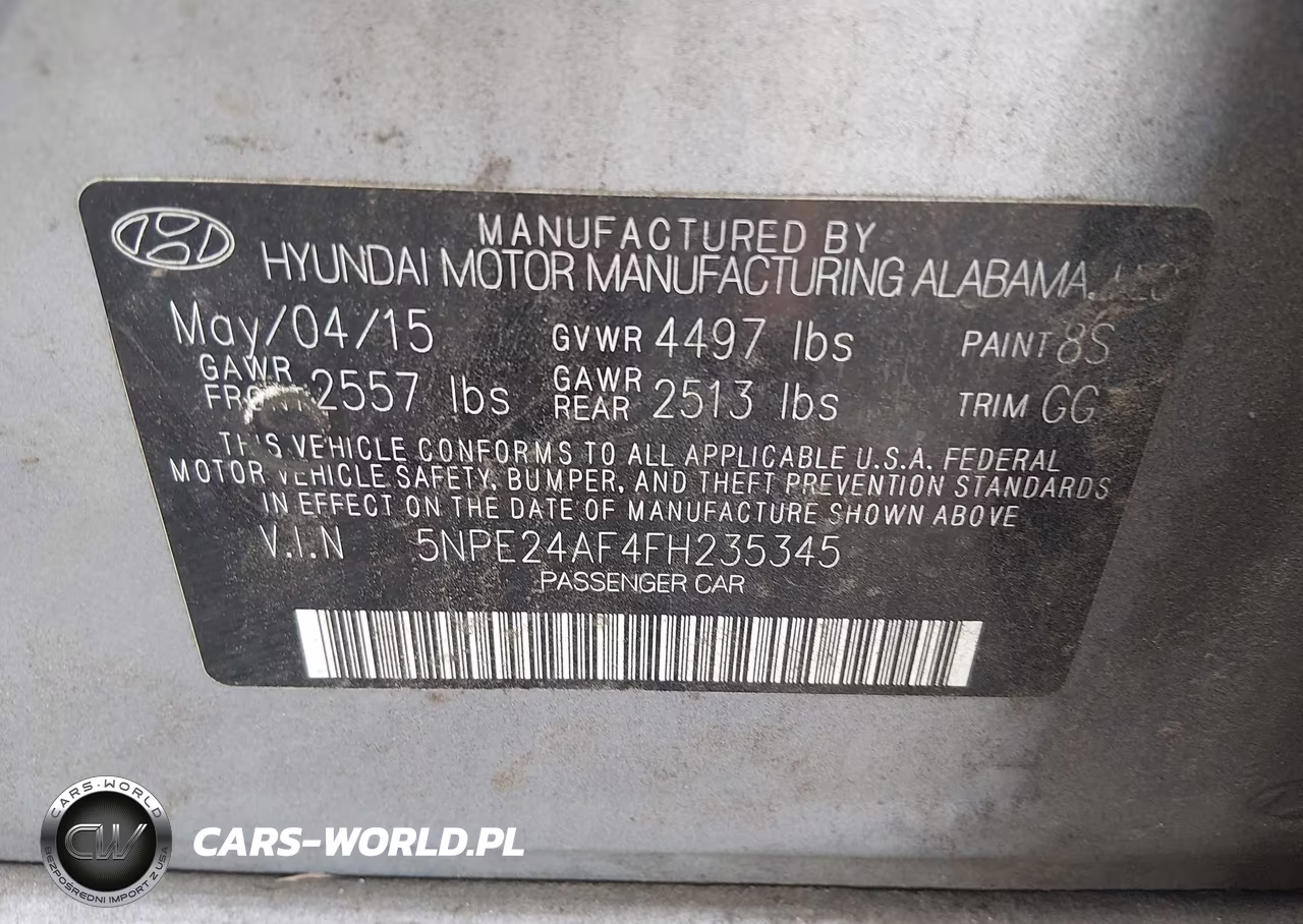 2015 Hyundai Sonata Se VIN:5NPE24AF4FH235345 - 9