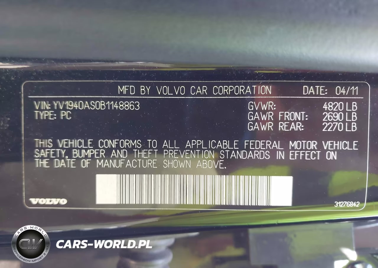 2011 Volvo S80 3.2 VIN:YV1940AS0B1148863 - 9