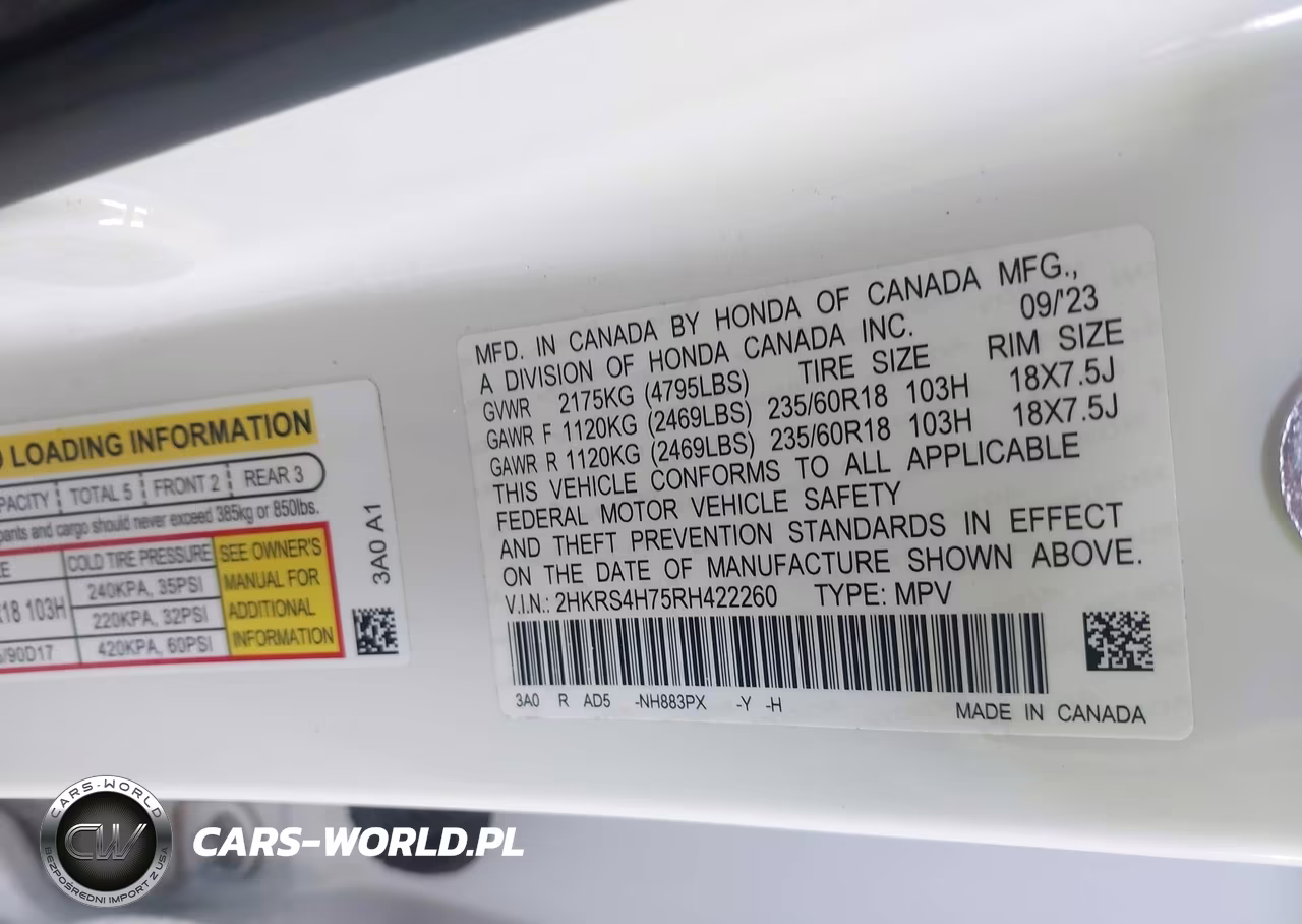 2024 Honda Cr-V Ex-L Awd VIN:2HKRS4H75RH422260 - 9
