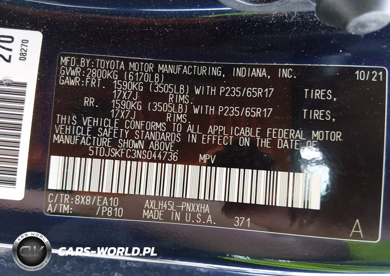 2022 Toyota Sienna Xle VIN:5TDJSKFC3NS044736 - 9