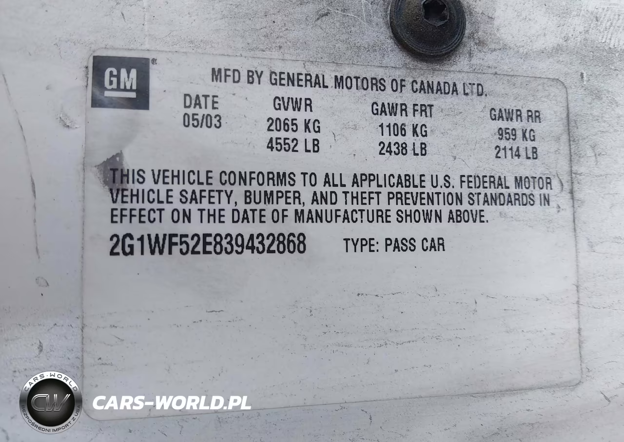 2003 Chevrolet Impala VIN:2G1WF52E839432868 - 9