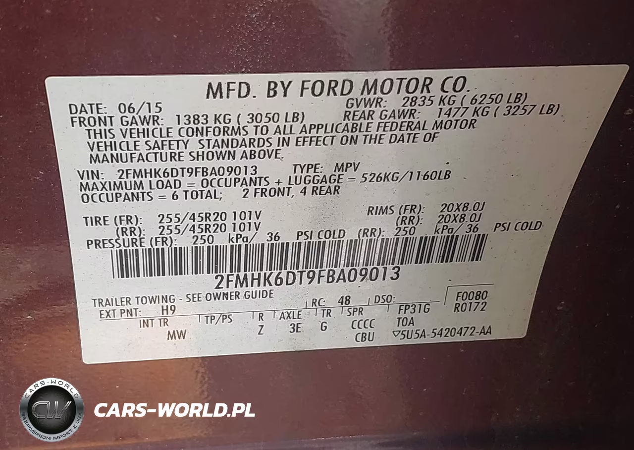 2015 Ford Flex Limited VIN:2FMHK6DT9FBA09013 - 9