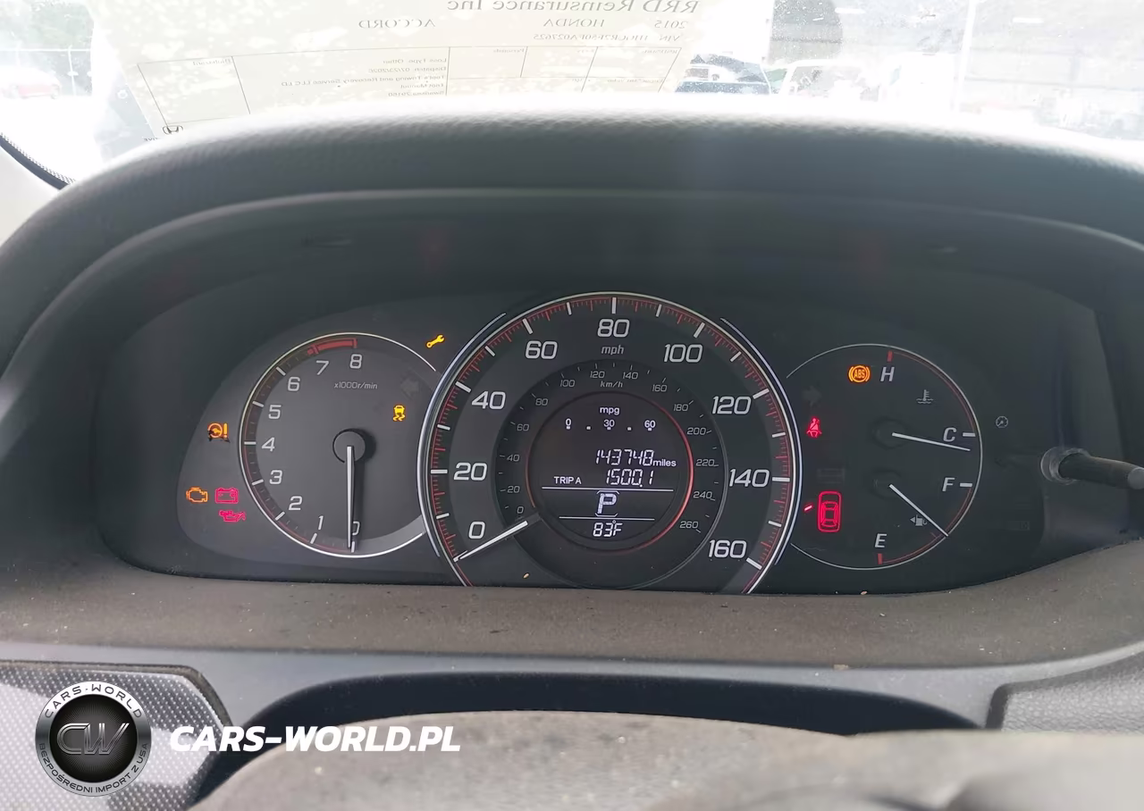 2015 Honda Accord Sport VIN:1HGCR2F50FA027625 - 7