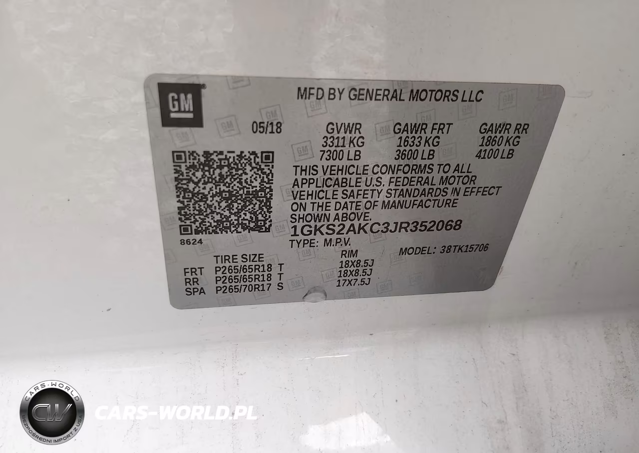 2018 GMC Yukon Sle VIN:1GKS2AKC3JR352068 - 9