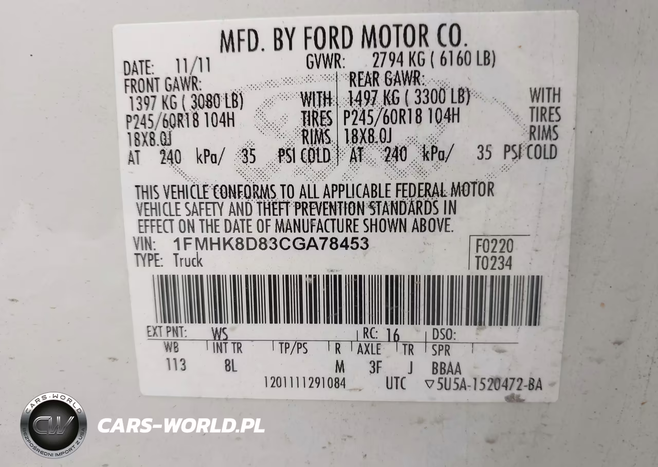 2012 Ford Explorer Xlt VIN:1FMHK8D83CGA78453 - 9