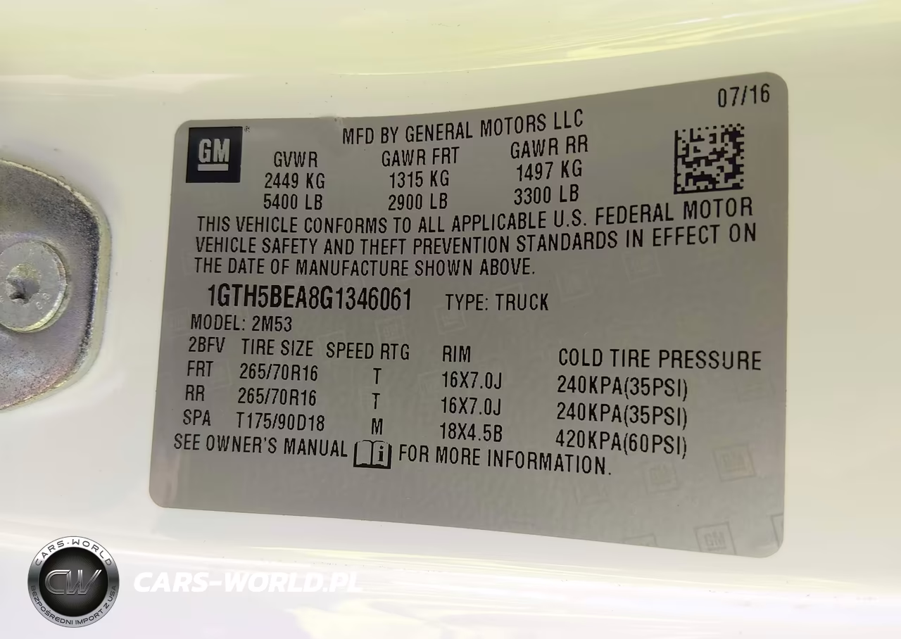 2016 GMC Canyon 2Wd VIN:1GTH5BEA8G1346061 - 9