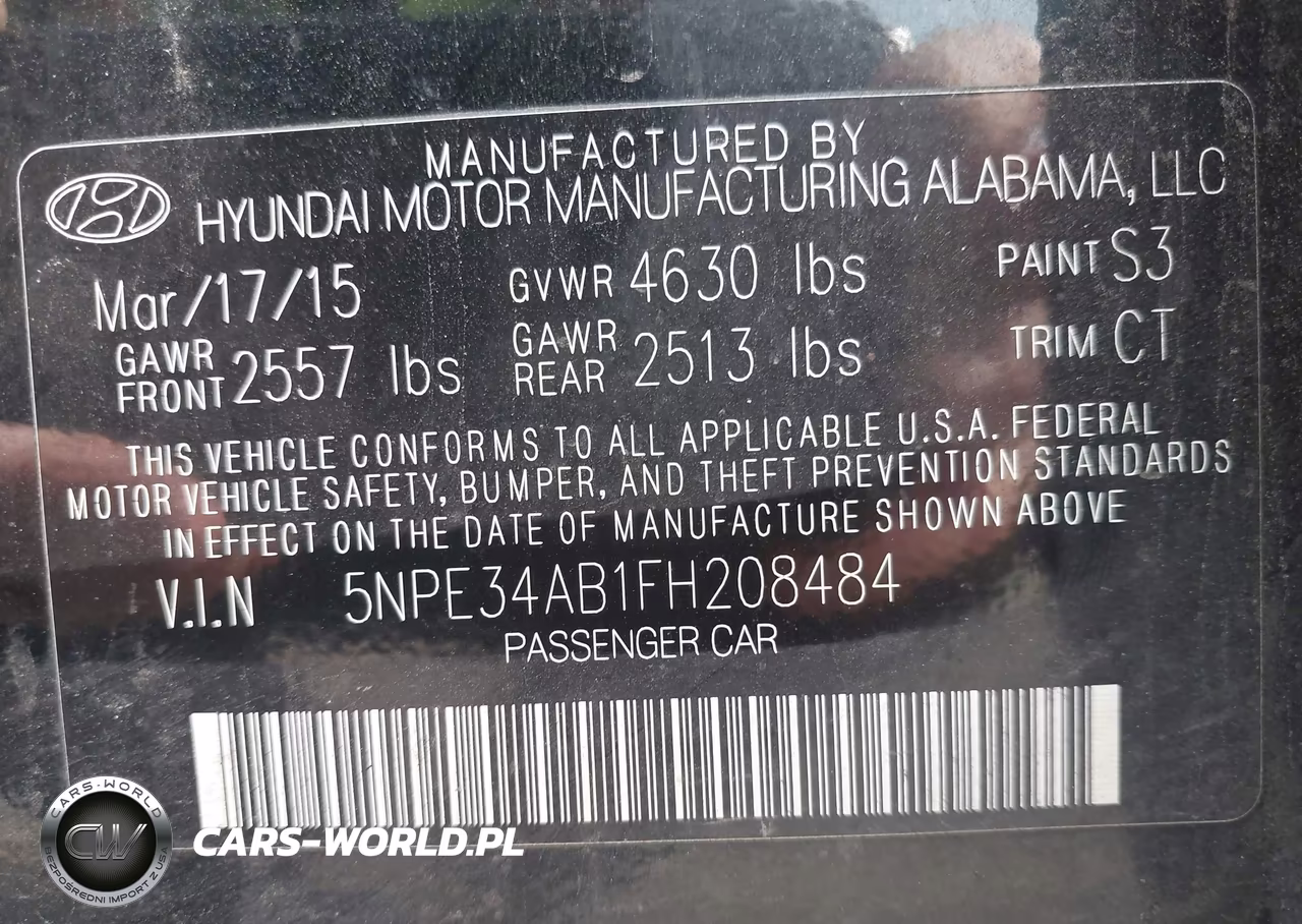 2015 Hyundai Sonata Sport 2.0T VIN:5NPE34AB1FH208484 - 9