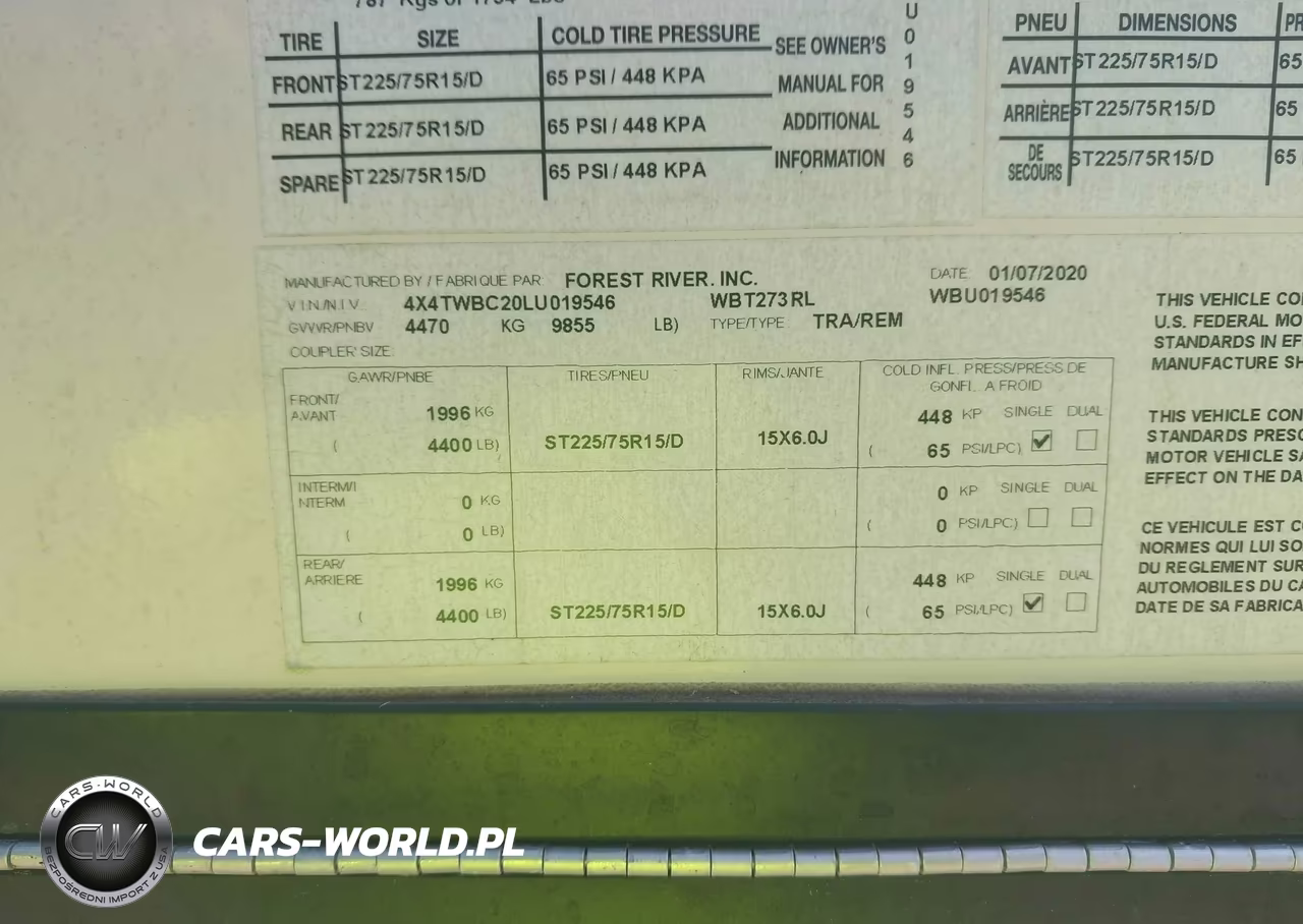 2020 Forest River Other VIN:4X4TWBC20LU019546 - 9