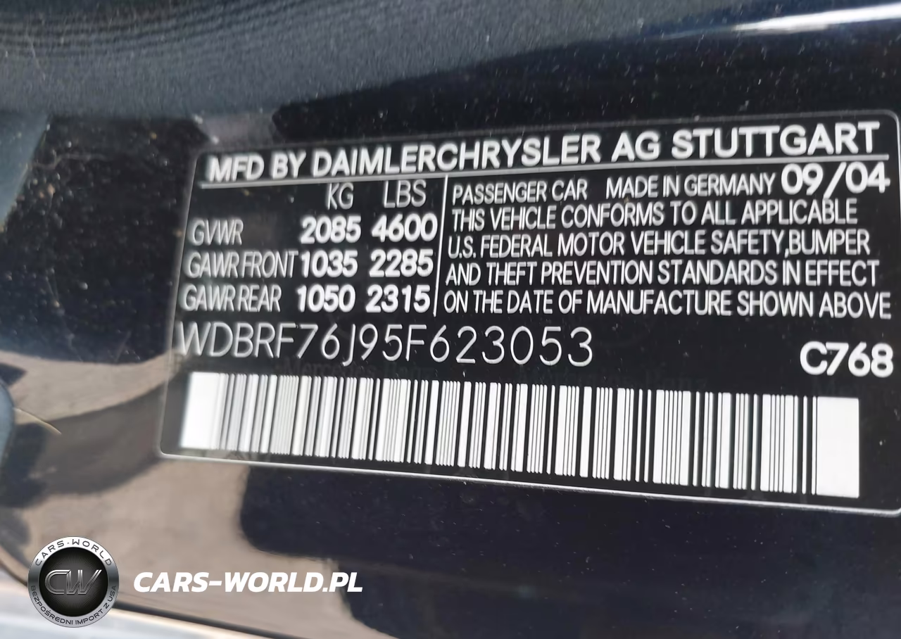 2005 Mercedes-Benz C 55 Amg VIN:WDBRF76J95F623053 - 9